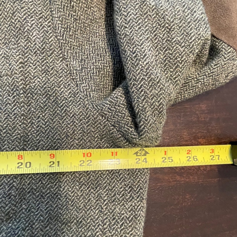 Vintage Banana Republic Mens Herringbone Wool Blazer Elbow Patches Brown Medium - Picture 6 of 11